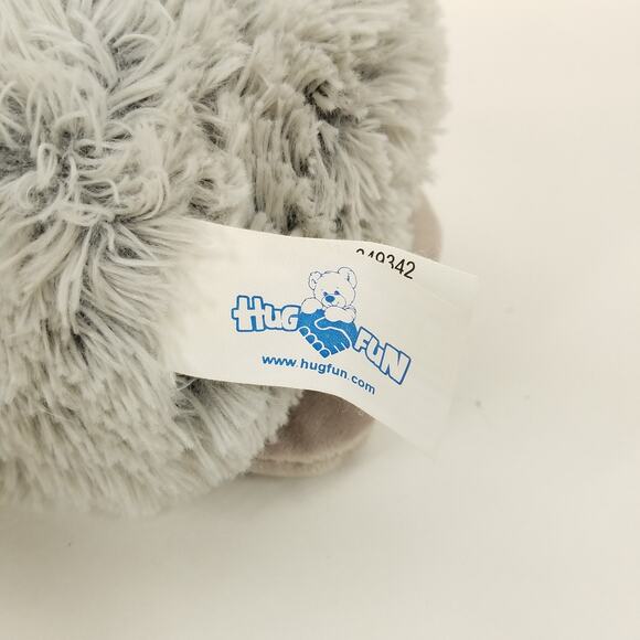 Hug Fun International Grey Racoon Plush Stuffed Animal Toy Blue Glitter Eyes - Picture 3 of 5